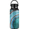 Turquoise Watercolor Geode Hydro Flask 32oz Wide Mouth Skin
